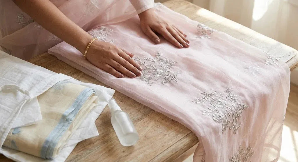 Organza Care 101: Simple Tips to Keep Your Saree Fresh & Beautiful