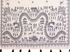 Fabrica Vibe Off-White Soft Linen Saree with Monochrome Warli Tribal Print & Tassel Pallu