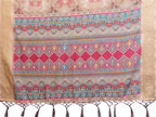 Fabrica Vibe Chiku Pink Handwoven Cotton Saree with Bandhej-Inspired Woven Design