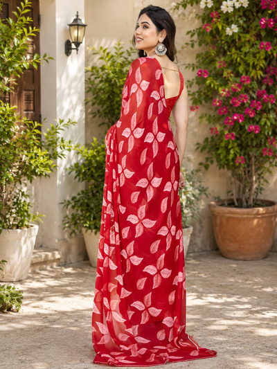 Fabrica Vibe Handwoven Bengal Cotton Saree with Unstitched Blouse Piece