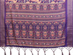Fabrica Vibe Premium Cotton Silk Purple Kalamkari Print Saree with Zari Woven Border